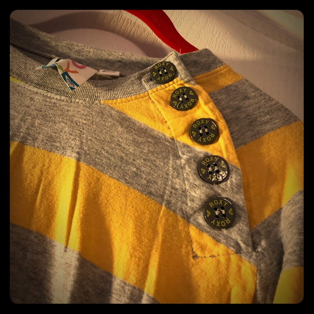 Striped Roxy Shirt with Punk Patch
